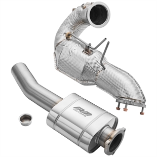 RM Motors Downpipe set AUDI A7 Sportback 3.0 TDI +Heat Shield EURO 6 + Silencer